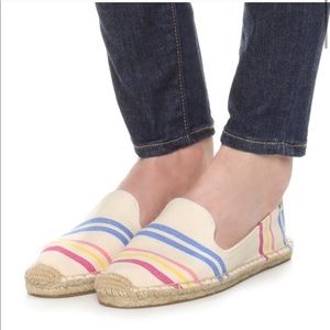 SOLUDOS Candy Striped Espadrille Slide On Size 9